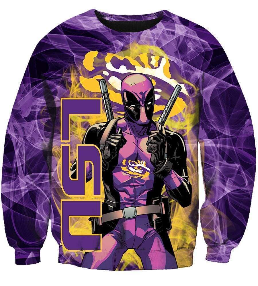 lsu Tigers/Deadpool - 3D Hoodie, Zip-Up, Sweatshirt, T-Shirt