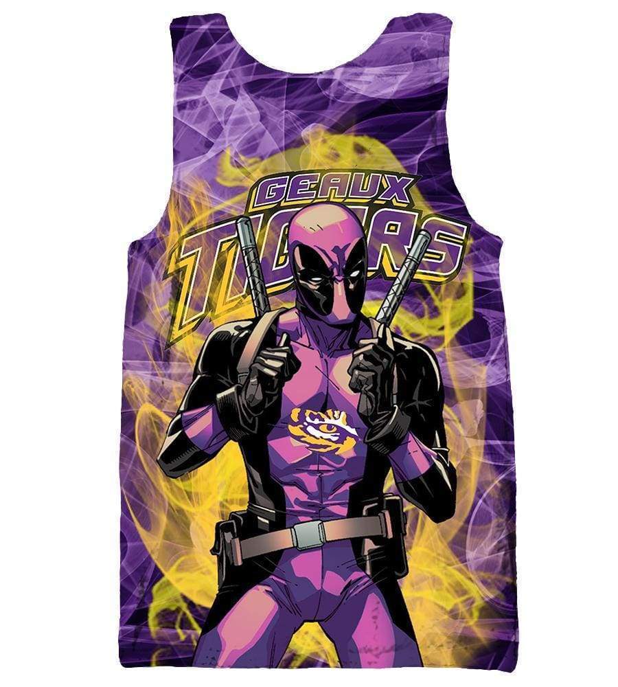 lsu Tigers/Deadpool - 3D Hoodie, Zip-Up, Sweatshirt, T-Shirt