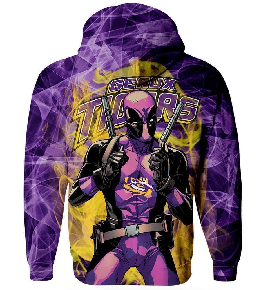 lsu Tigers/Deadpool - 3D Hoodie, Zip-Up, Sweatshirt, T-Shirt