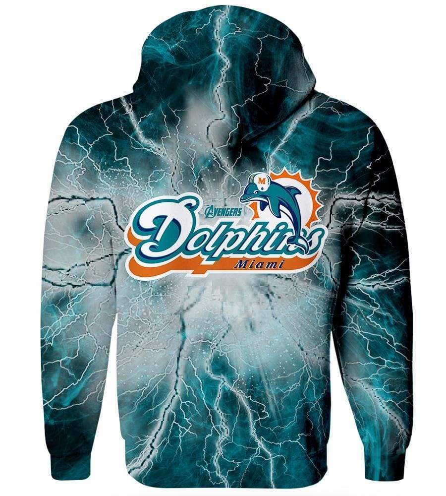 Miami Dolphins - The Avengers - 3D Hoodie, Zip-Up, Sweatshirt, T-Shirt