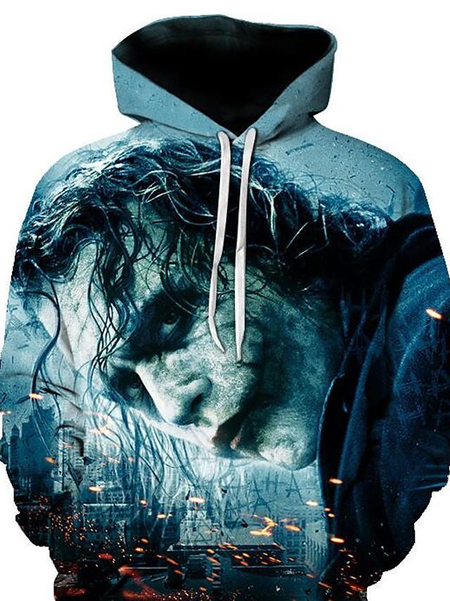 3D Printed Movie Character Hoodie - Hooded Geometric Active Pullover