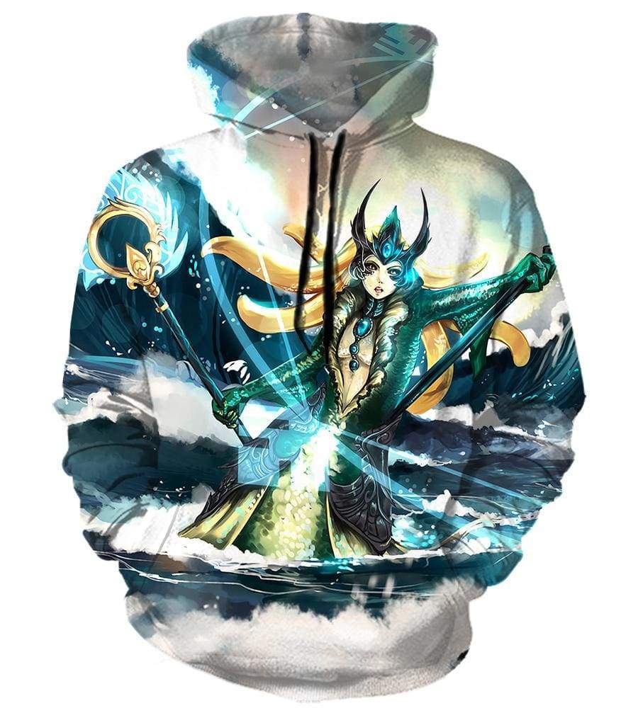 League Of Legends Nami Hoodies - Pullover White Hoodie