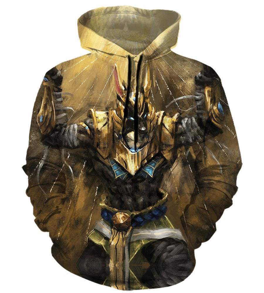 League Of Legends Nasus Hoodies - Pullover Yellow Hoodie