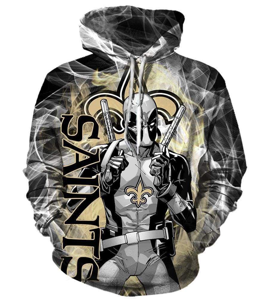 New Orleans Saints/Deadpool - 3D Hoodie, Zip-Up, Sweatshirt, T-Shirt