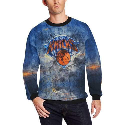 Basketball New York Knicks Sweatshirts - Pullover Blue Sweatshirt