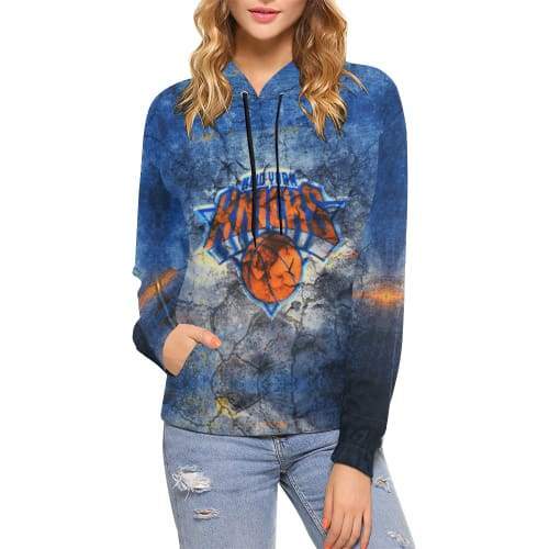 Basketball New York Knicks Hoodies - Zip Up Blue Hoodie