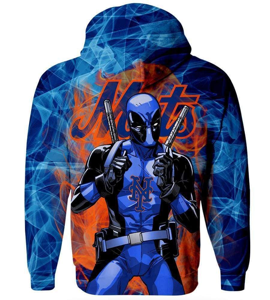 New York Mets/Deadpool - 3D Hoodie, Zip-Up, Sweatshirt, T-Shirt