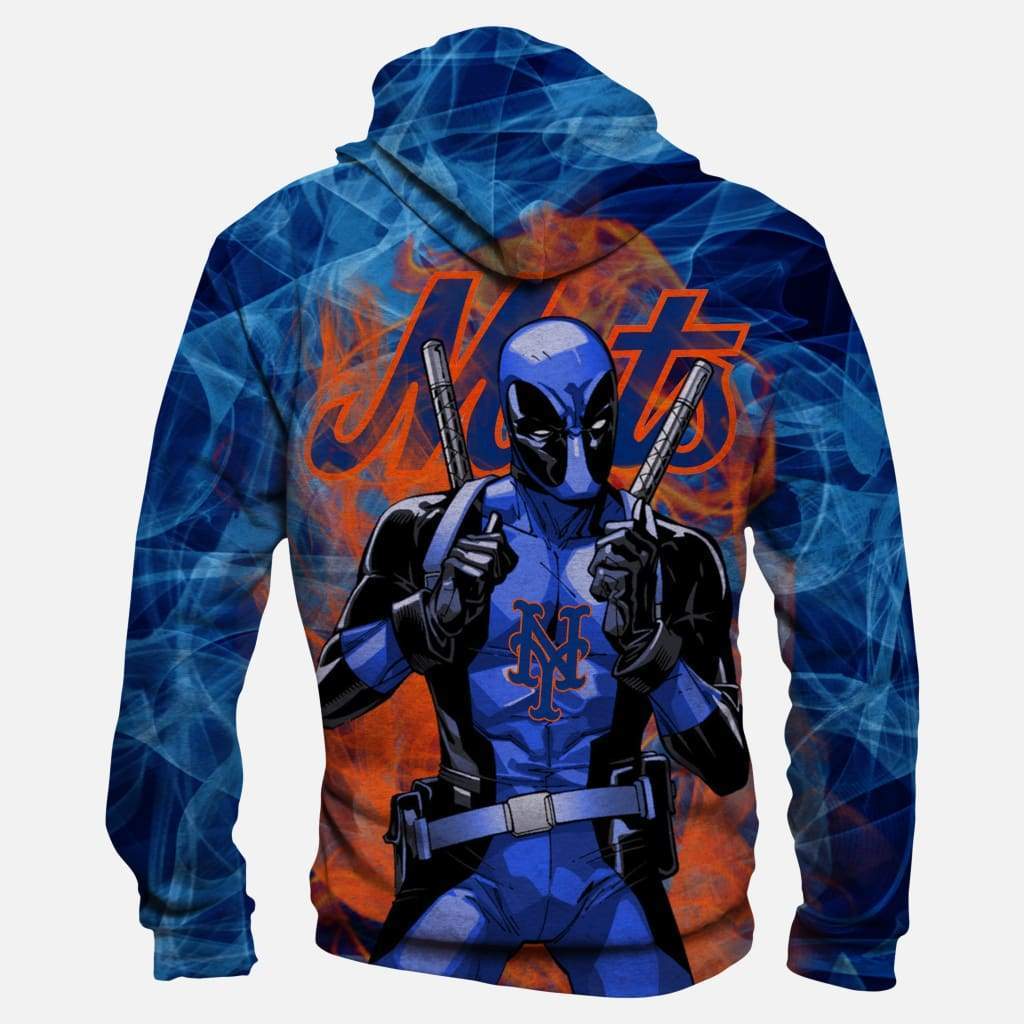 New York Mets/Deadpool - 3D Hoodie, Zip-Up, Sweatshirt, T-Shirt