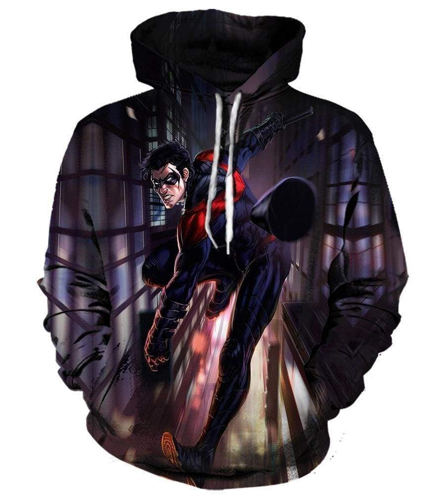 Nightwing/DC Comics - 3D Hoodie, Zip-Up, Sweatshirt, T-Shirt