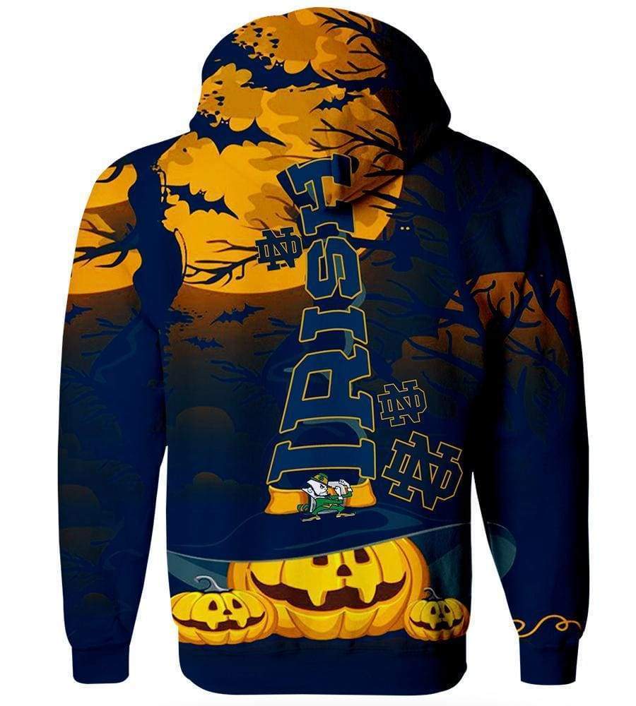 Notre Dame Fighting Irish/Pumpkin Night  - 3D Hoodie, Zip-Up, Sweatshirt, T-Shirt