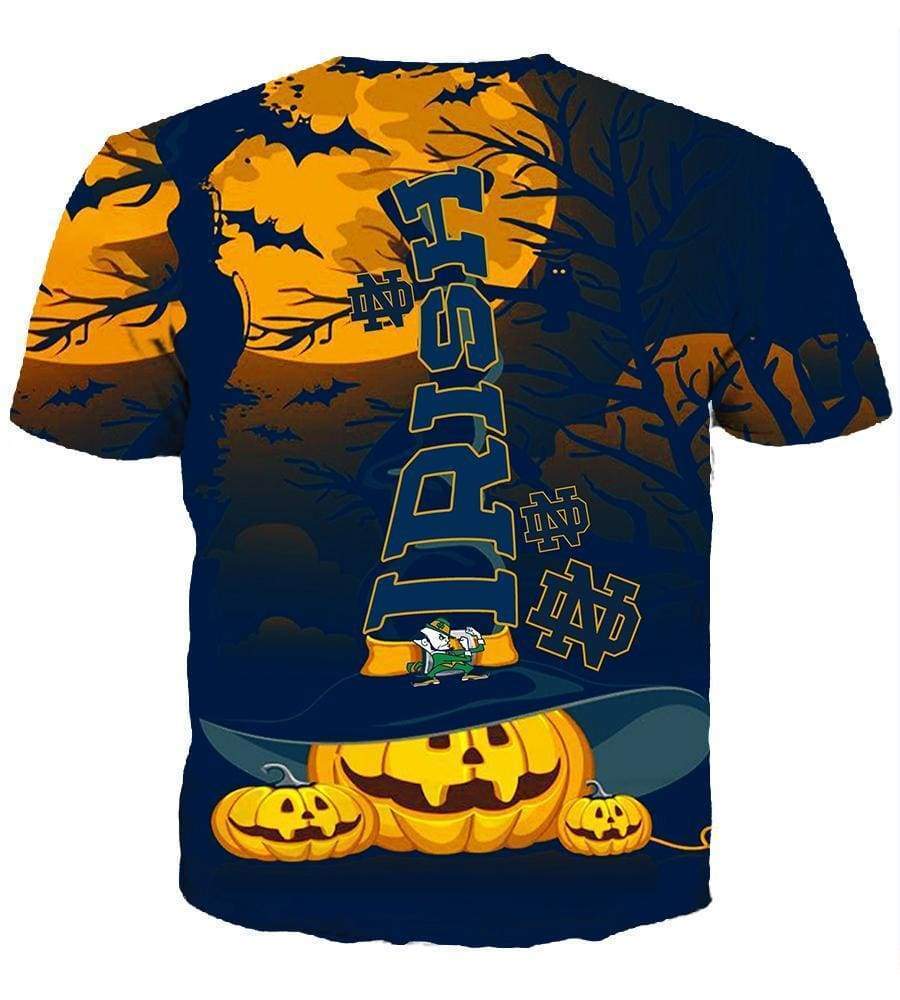 Notre Dame Fighting Irish/Pumpkin Night  - 3D Hoodie, Zip-Up, Sweatshirt, T-Shirt