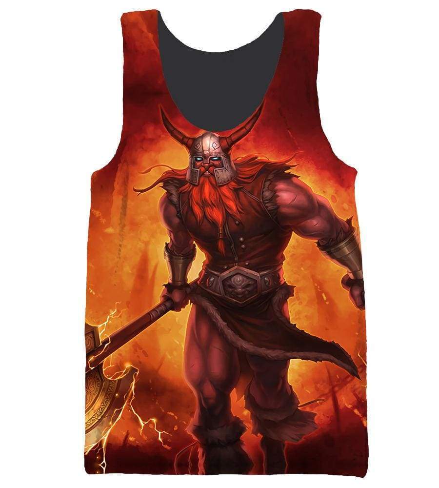 League Of Legend Olaf Hoodies -  Pullover Red Hoodie