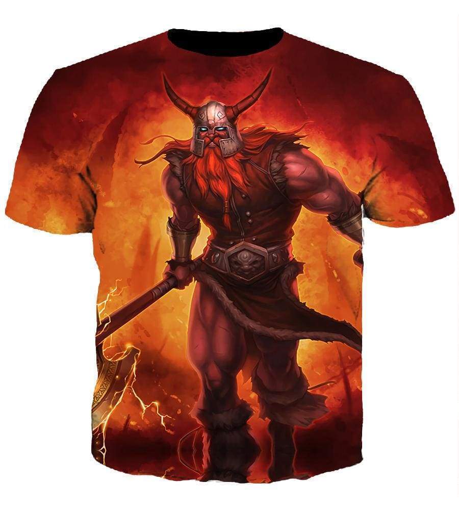 League Of Legend Olaf Hoodies -  Pullover Red Hoodie