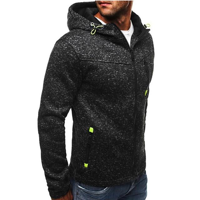 Polka Dot Split Hoodie - Hooded Active Basic Sports Zip Up Jacket