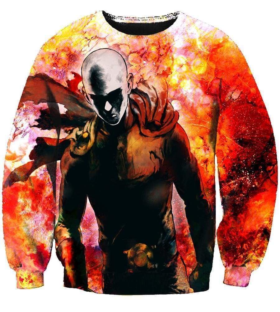 One Punch Man Hoodies - Pullover Red 3D Hoodie