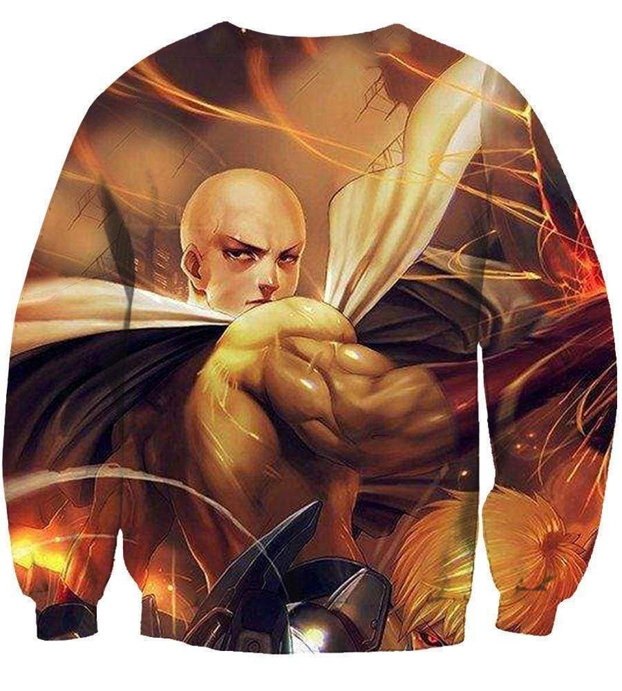 One Punch Man Hoodies - Zip Up Fighting Yellow Hoodie