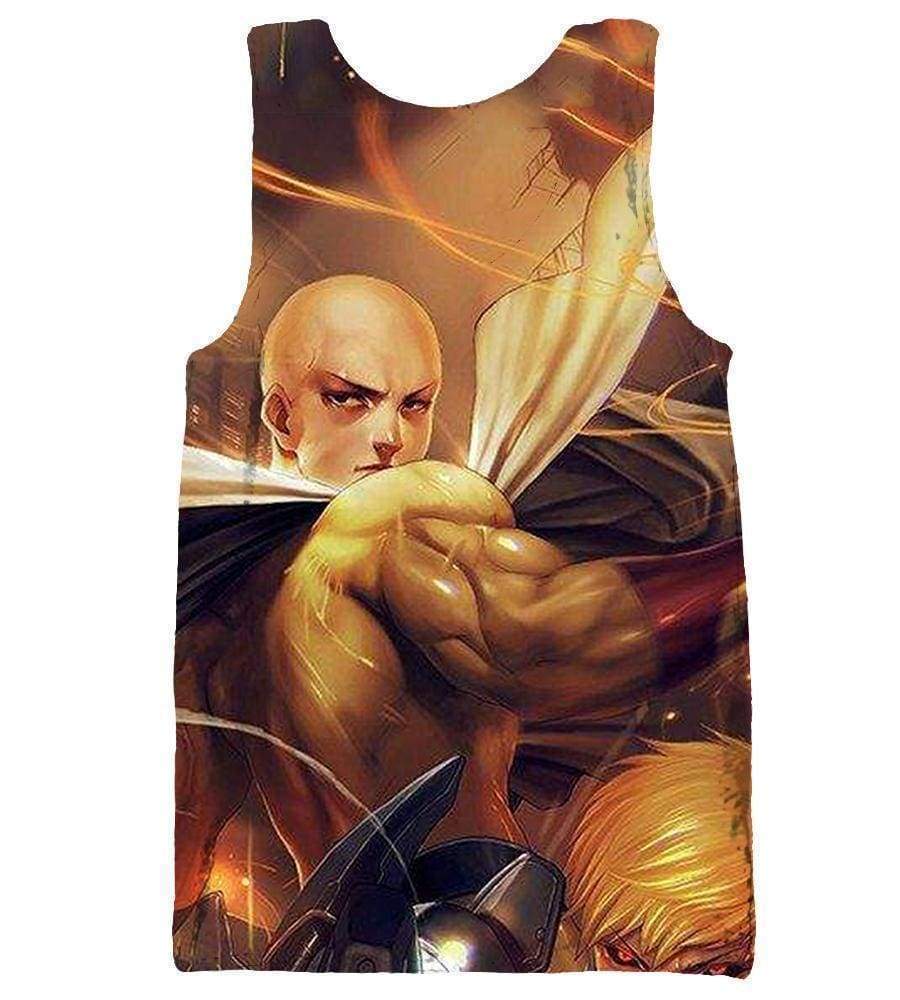One Punch Man Hoodies - Zip Up Fighting Yellow Hoodie