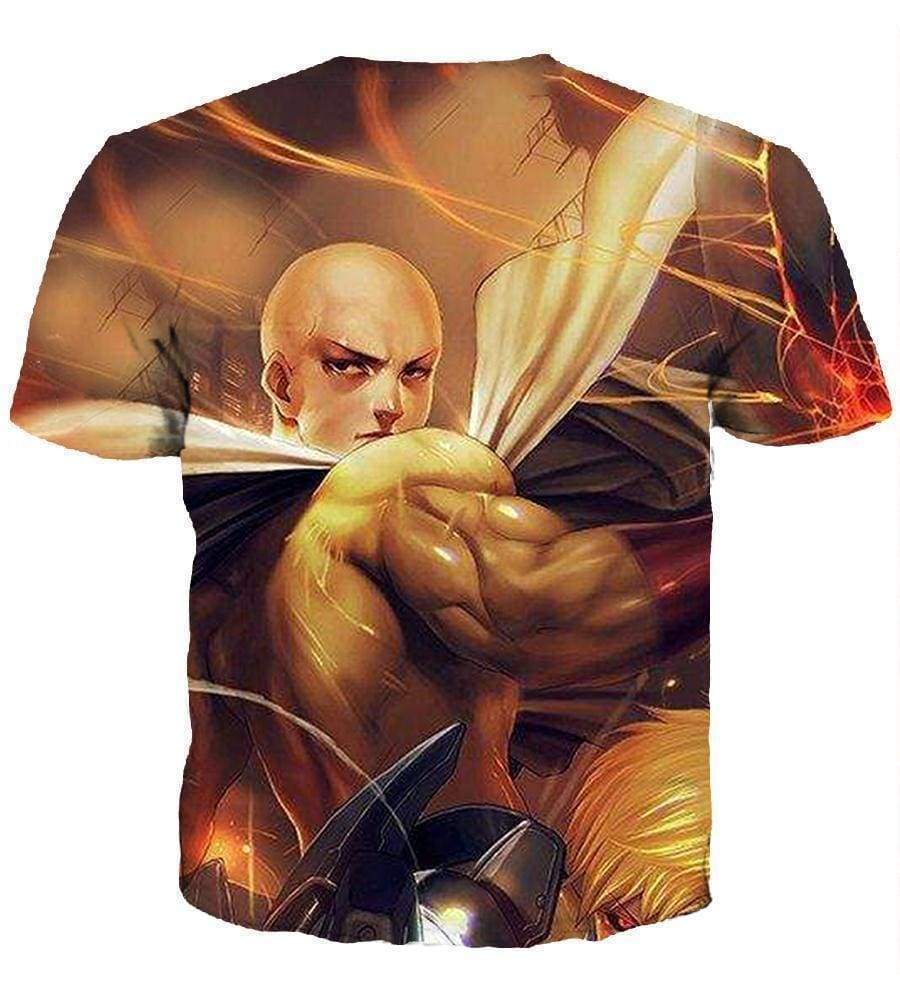 One Punch Man Hoodies - Zip Up Fighting Yellow Hoodie