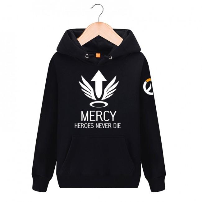 Overwatch Mercy Hoodies - Pullover Black Hoodie