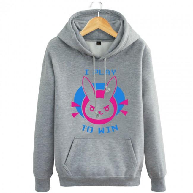 Overwatch D.va I Play to Win Hoodies - Pullover Red Hoodie