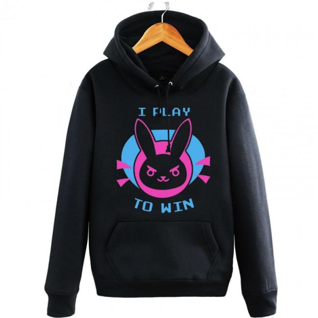 Overwatch D.va I Play to Win Hoodies - Pullover Red Hoodie