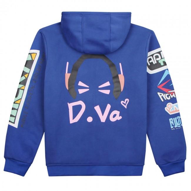 Overwatch D.va Outerwear Hoodies - Zip Up Blue Hoodie