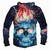Funny Papa Roach Hoodies - Zip Up The Blue Skull 3D Hoodie