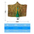Golden Peacock Hooded Blanket - Feather Blanket