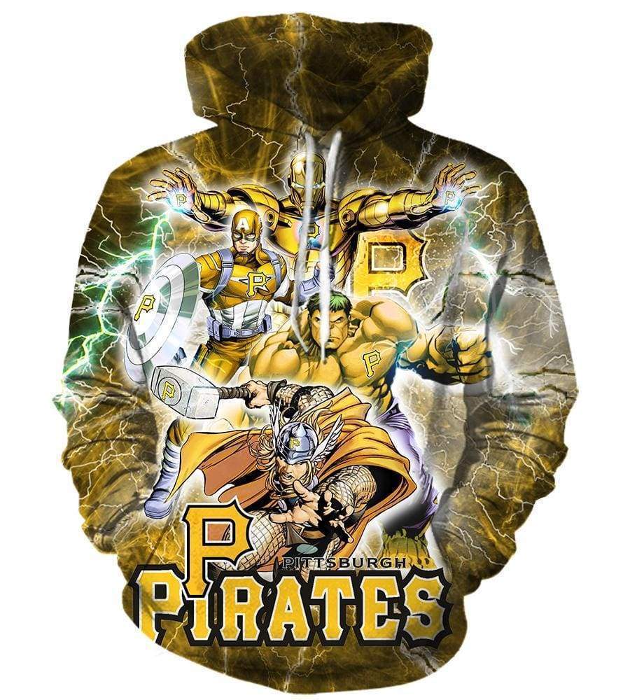 Pittsburgh Pirates - The Avengers - 3D Hoodie, Zip-Up, Sweatshirt, T-Shirt