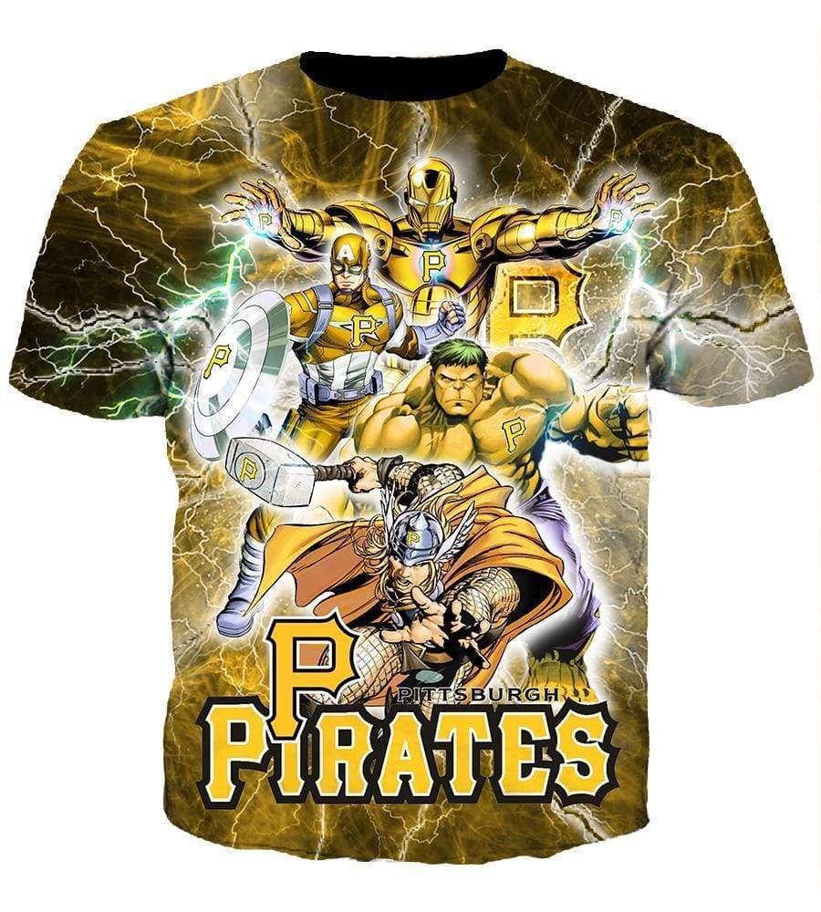 Pittsburgh Pirates - The Avengers - 3D Hoodie, Zip-Up, Sweatshirt, T-Shirt