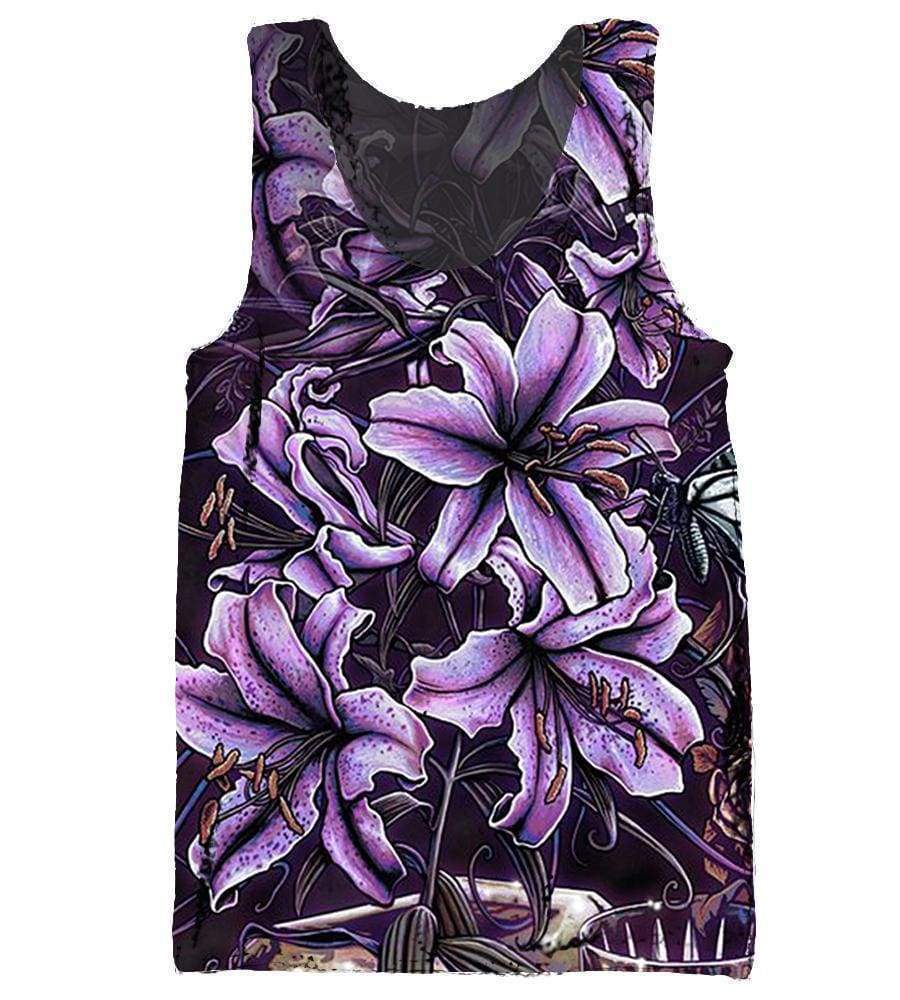Funny Pop Evil Hoodies - Zip Up Blooming violet Deep Purple 3D Hoodie