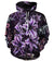 Funny Pop Evil Hoodies - Zip Up Blooming violet Deep Purple 3D Hoodie