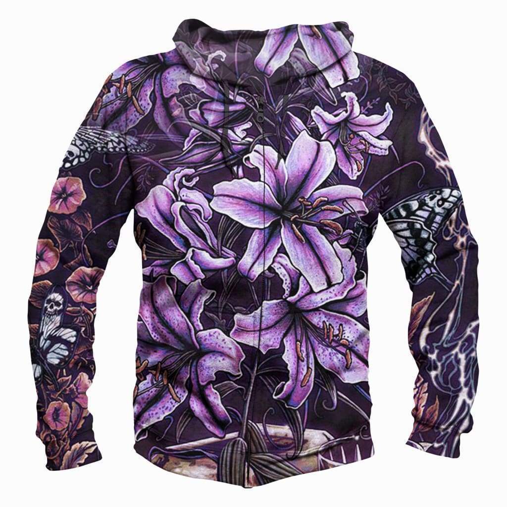 Funny Pop Evil Sweatshirts - Blooming violet Deep Purple 3D Sweatshirt