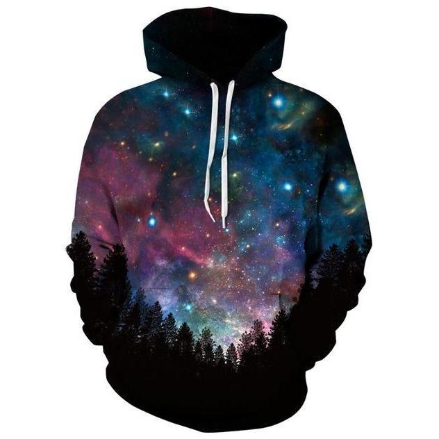 Forest Night Sky Hoodie