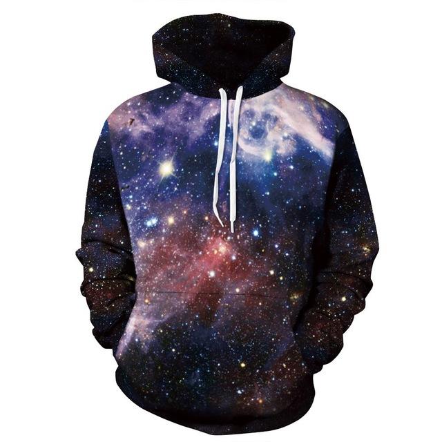 Nebula Space Mantra Galaxy 3D Unisex Pocket Hoodie