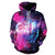 Bright Nebula Space Galaxy 3D Unisex Pocket Hoodie