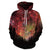 Fiery Galactic Space 3D Unisex Pocket Hoodie