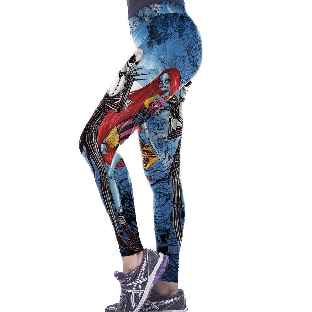 Halloween Jack Skellington Leggings - Nightmare Before Blue Sexy Legging