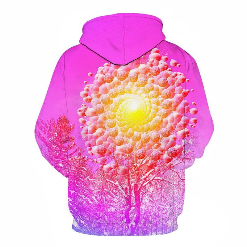 3D Sunset Tree Hoodie