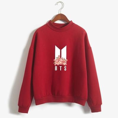 BTS Sweatshirt - BTS Turtleneck Floral Sweatshirt