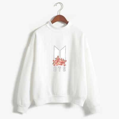 BTS Sweatshirt - BTS Turtleneck Floral Sweatshirt