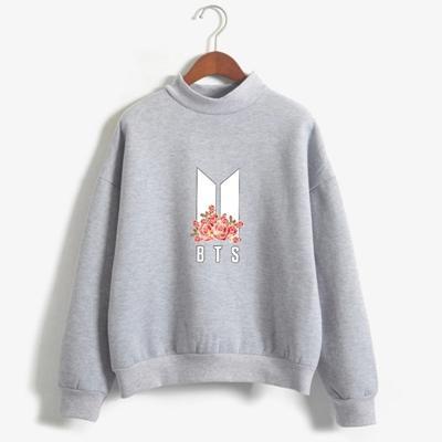 BTS Sweatshirt - BTS Turtleneck Floral Sweatshirt