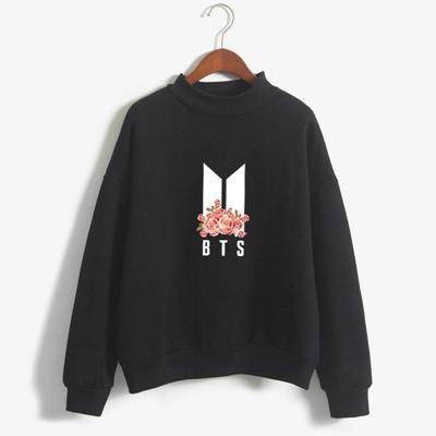 BTS Sweatshirt - BTS Turtleneck Floral Sweatshirt