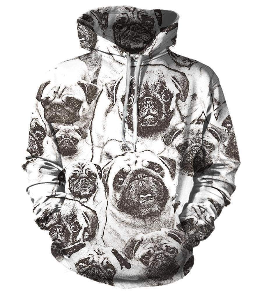 Pug - 3D Hoodie, Zip-Up, Sweatshirt, T-Shirt