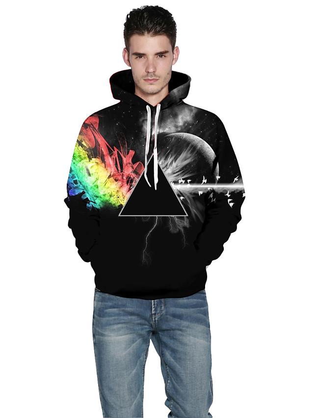 3D Printed Hoodie - Hooded Basic Exaggerated Pullover