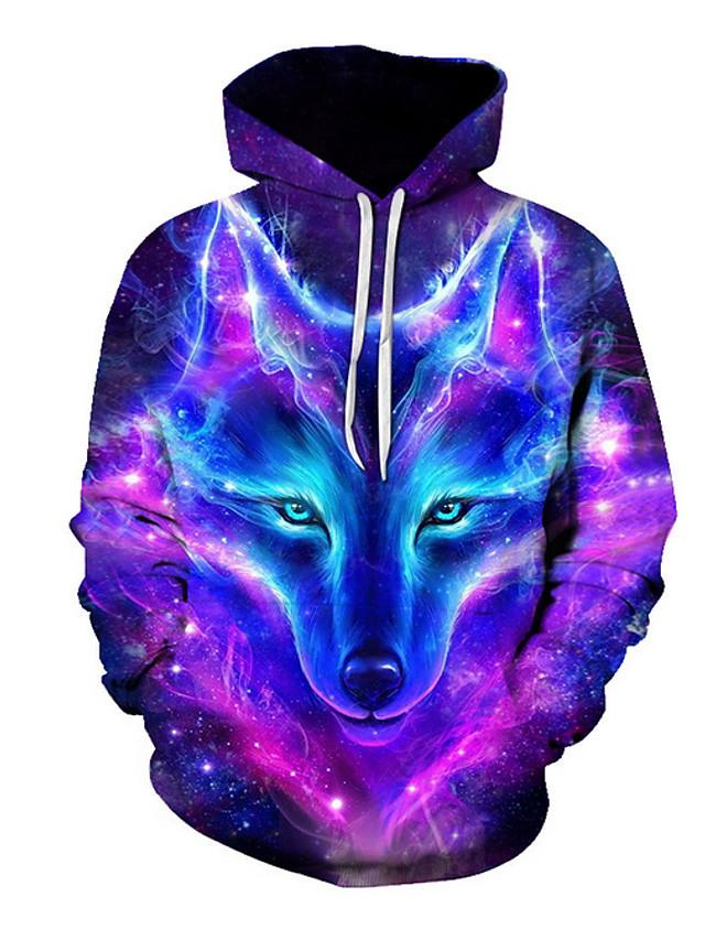 3D Printed Basic Hoodie - Hooded Wolves Animal Pullover