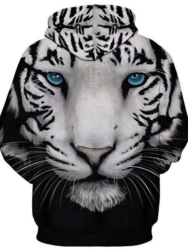 3D Printed Geometric Color Block Hoodie - Hooded Casual Pullover