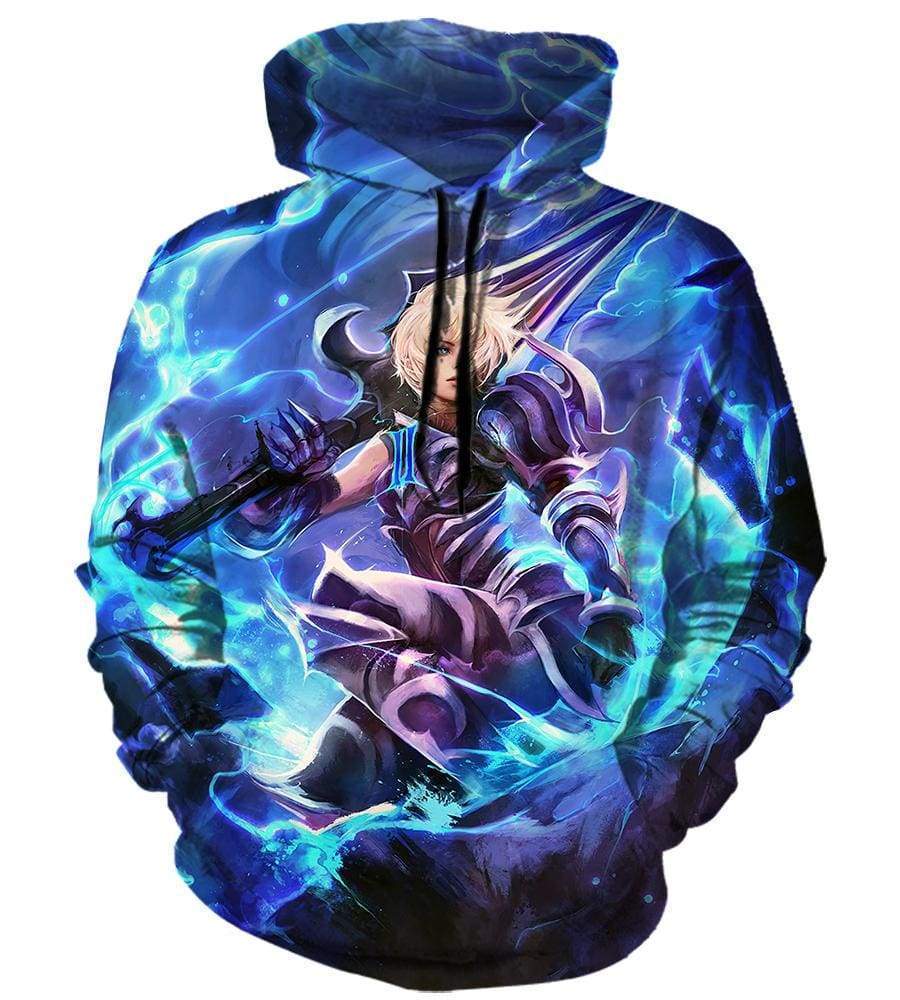 League Of Legend Riven Hoodies - Pullover Blue Hoodie