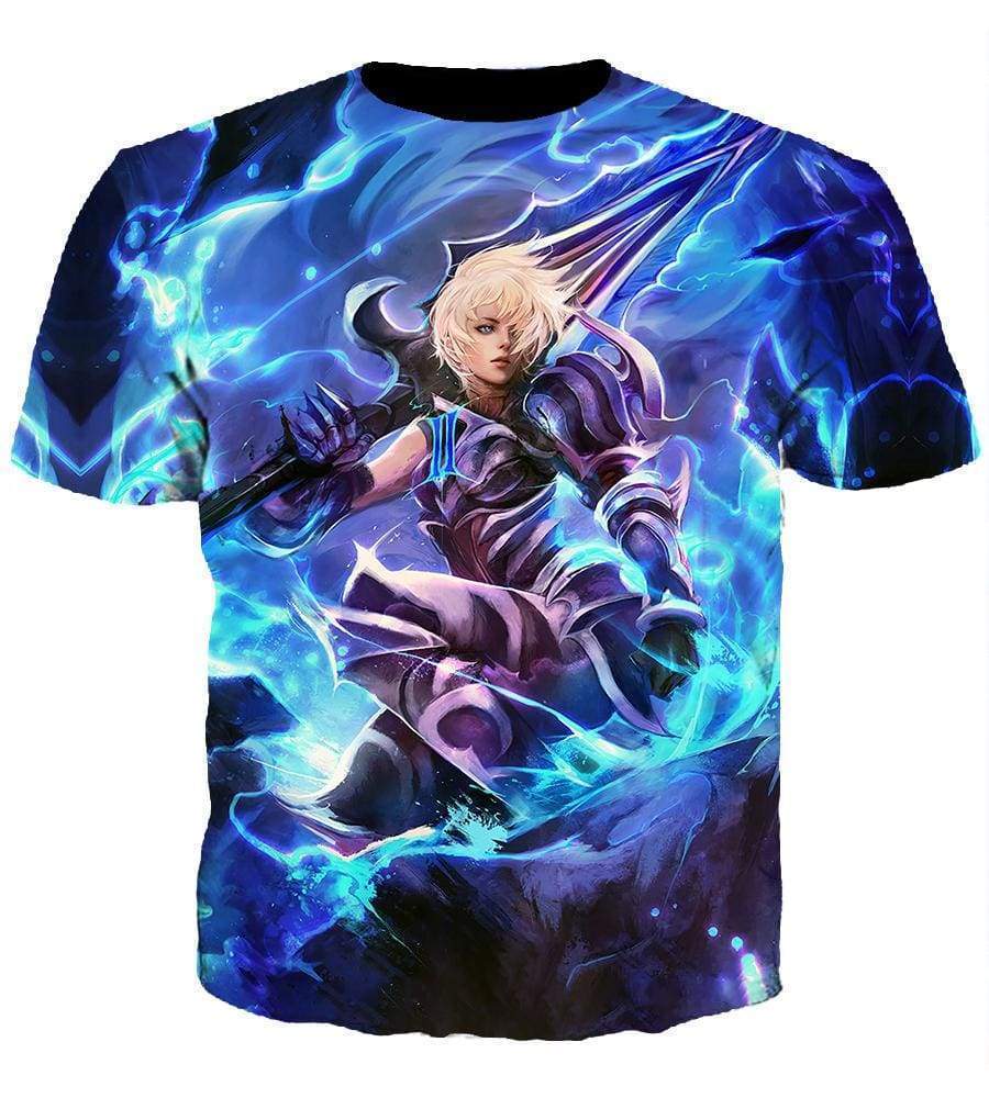 League Of Legend Riven Hoodies - Pullover Blue Hoodie