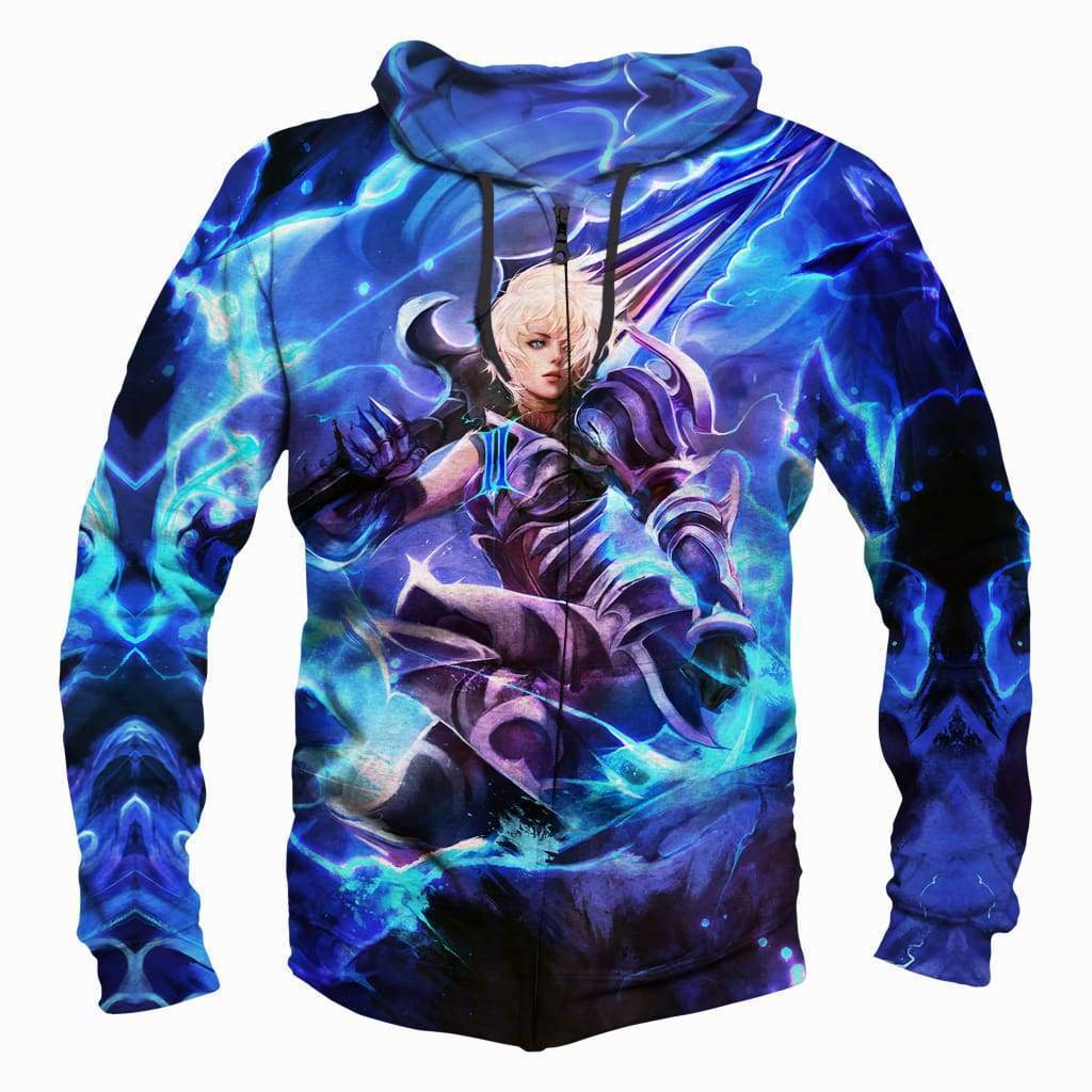League Of Legend Riven Hoodies - Pullover Blue Hoodie